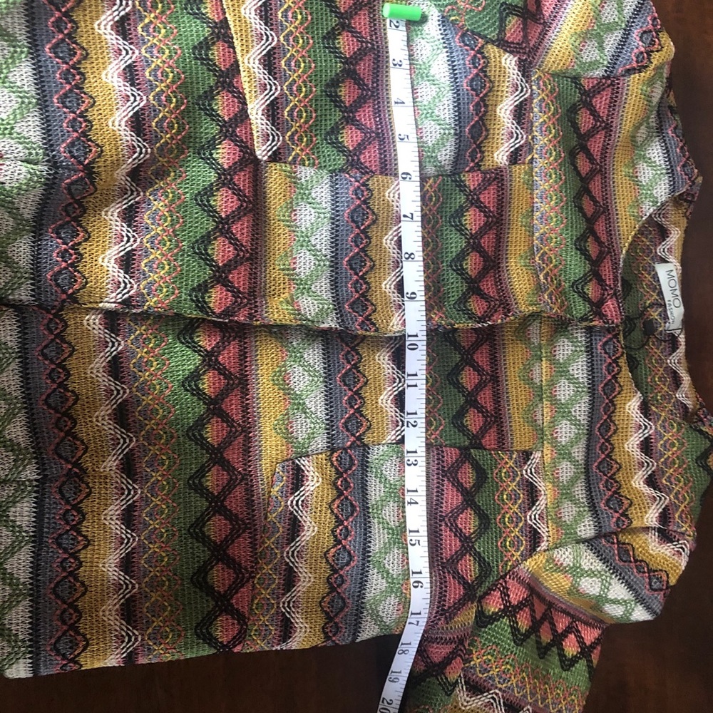NWT Momo Colorful Blazer with Faux Fur Cuffs - Picture 10 of 13